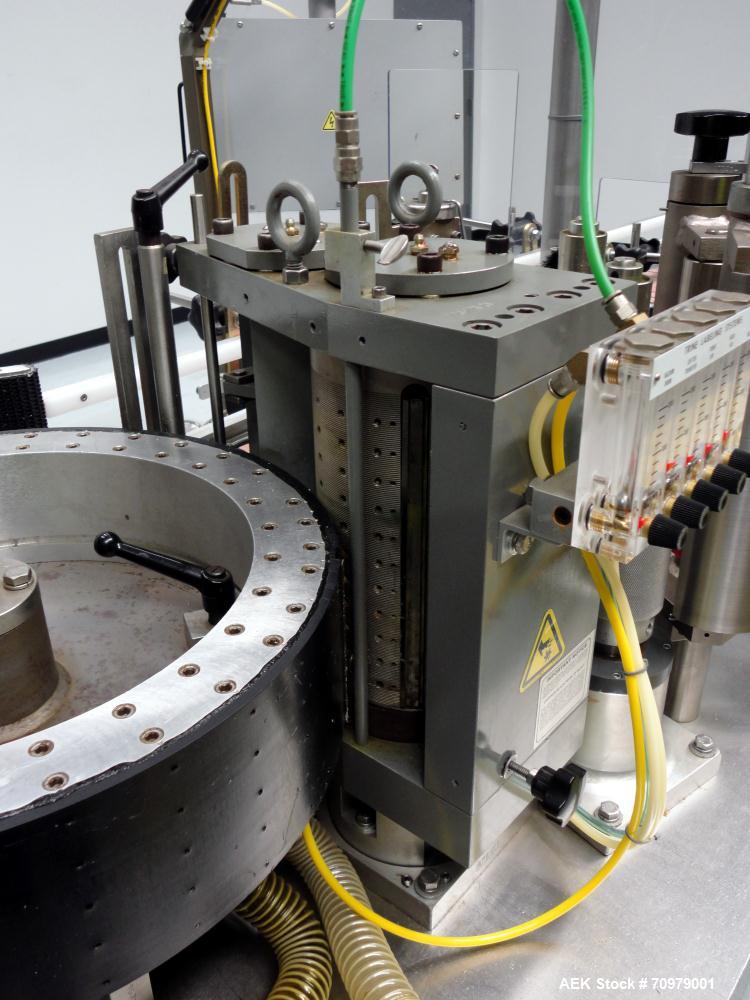 Used Trine Model 4500CE Roll Fed Wraparound Hot Melt Labeler