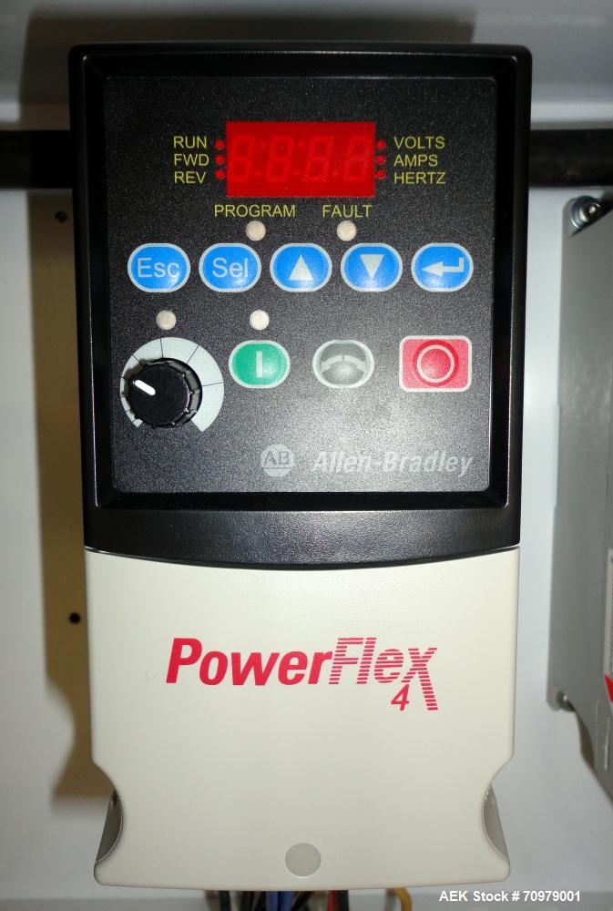 Used Trine Model 4500CE Roll Fed Wraparound Hot Melt Labeler