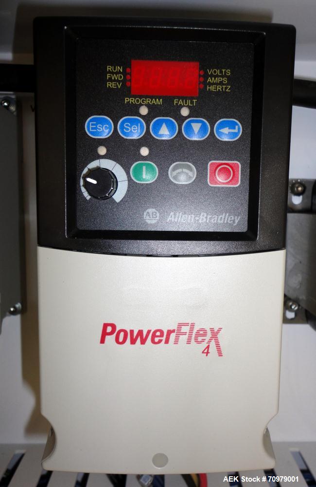 Used Trine Model 4500CE Roll Fed Wraparound Hot Melt Labeler