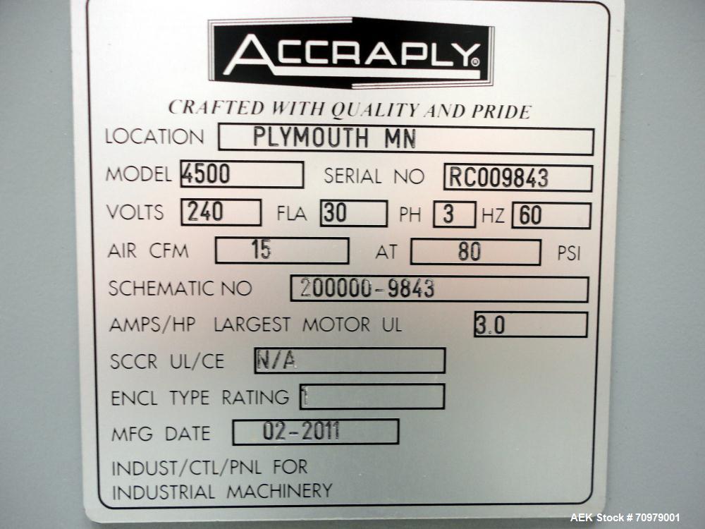 Used Trine Model 4500CE Roll Fed Wraparound Hot Melt Labeler
