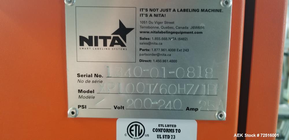 Used-Nita Labeler; Model Synerg XP100T
