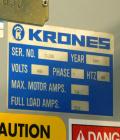 Used Krones Canmatic Rotary Hot Glue Wraparound Labeler. 18 hd Capable of running up to 600 cpm. Container size range: 50-110mm diameter, 50-250mm or 150-350mm height. 18 head unit set on 126mm pitch...