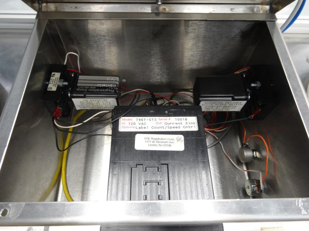 Used HB Registration (Scanning Devices) Model 796T-ST3 Label Rewinder Processin