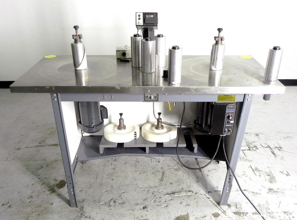Used Teco Model 200 Bi-Direction Label Counter and Rewinder. Is capable of speeds up to 600 feet per minute. Has a maximum web width of 7". Uses a 100 psi air clutch breaking system and variable spee...