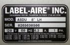 Used- Label Aire ASDU 8