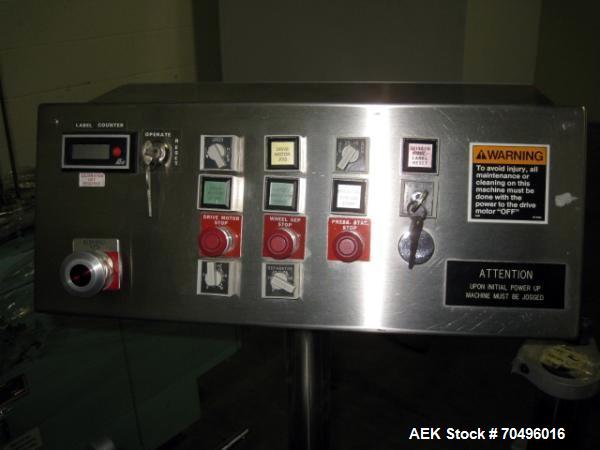 Used New Jersey Machine Pressure Sensitive Labeler, Type AutoColt I, Model 326LWP-325