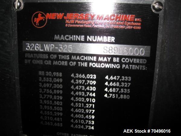 Used New Jersey Machine Pressure Sensitive Labeler, Type AutoColt I, Model 326LWP-325