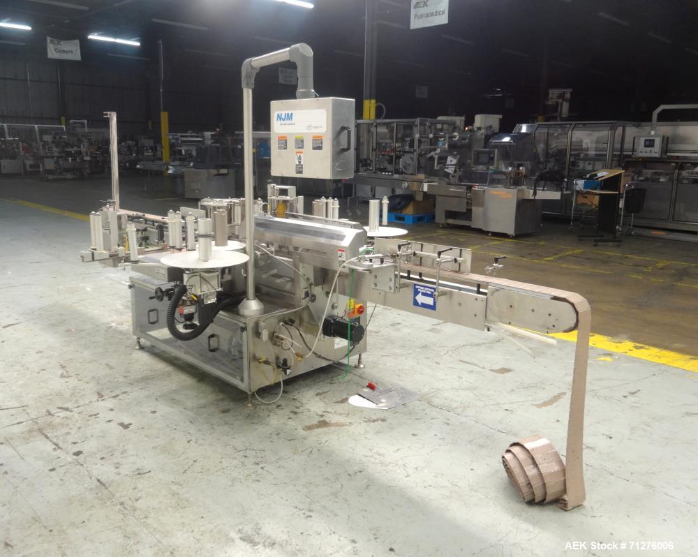 Used New Jersey Machine Front Back and Wraparound Pressure Labeler
