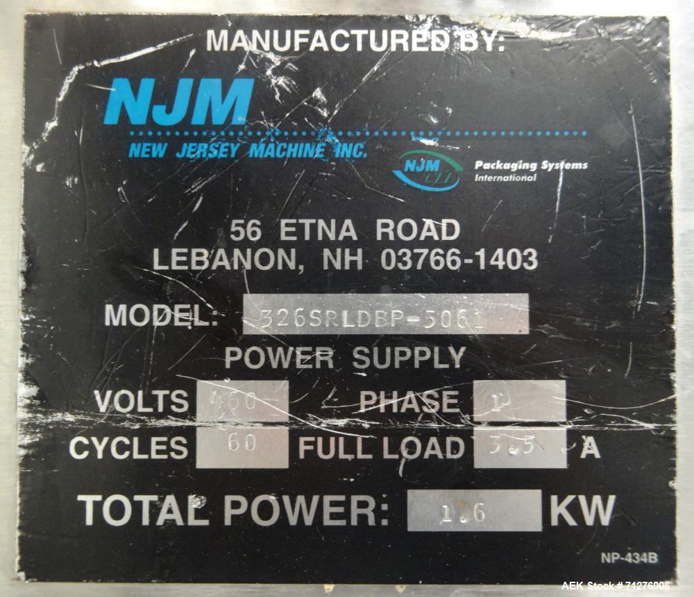 Used New Jersey Machine Front Back and Wraparound Pressure Labeler