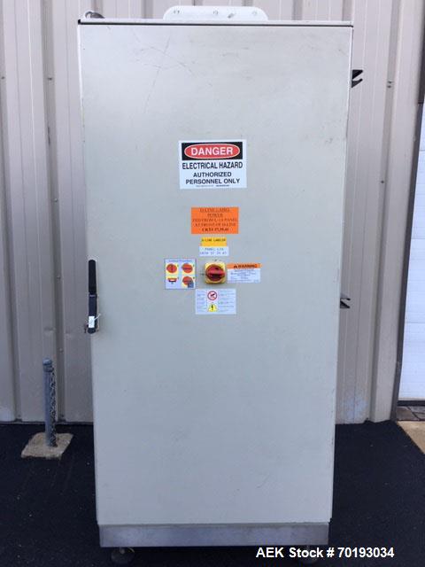 Used P.E. Master 12 Station Rotary Pressure Sensitive Labeler.
