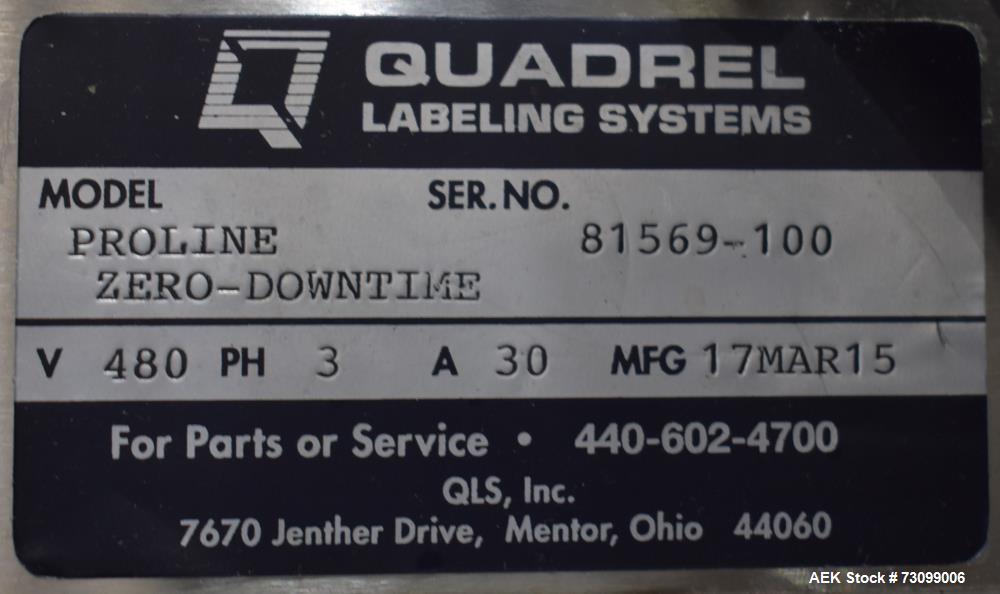 Quadrel Proline Zero Downtime Front Back and Wraparound Pressure Sensitive Label