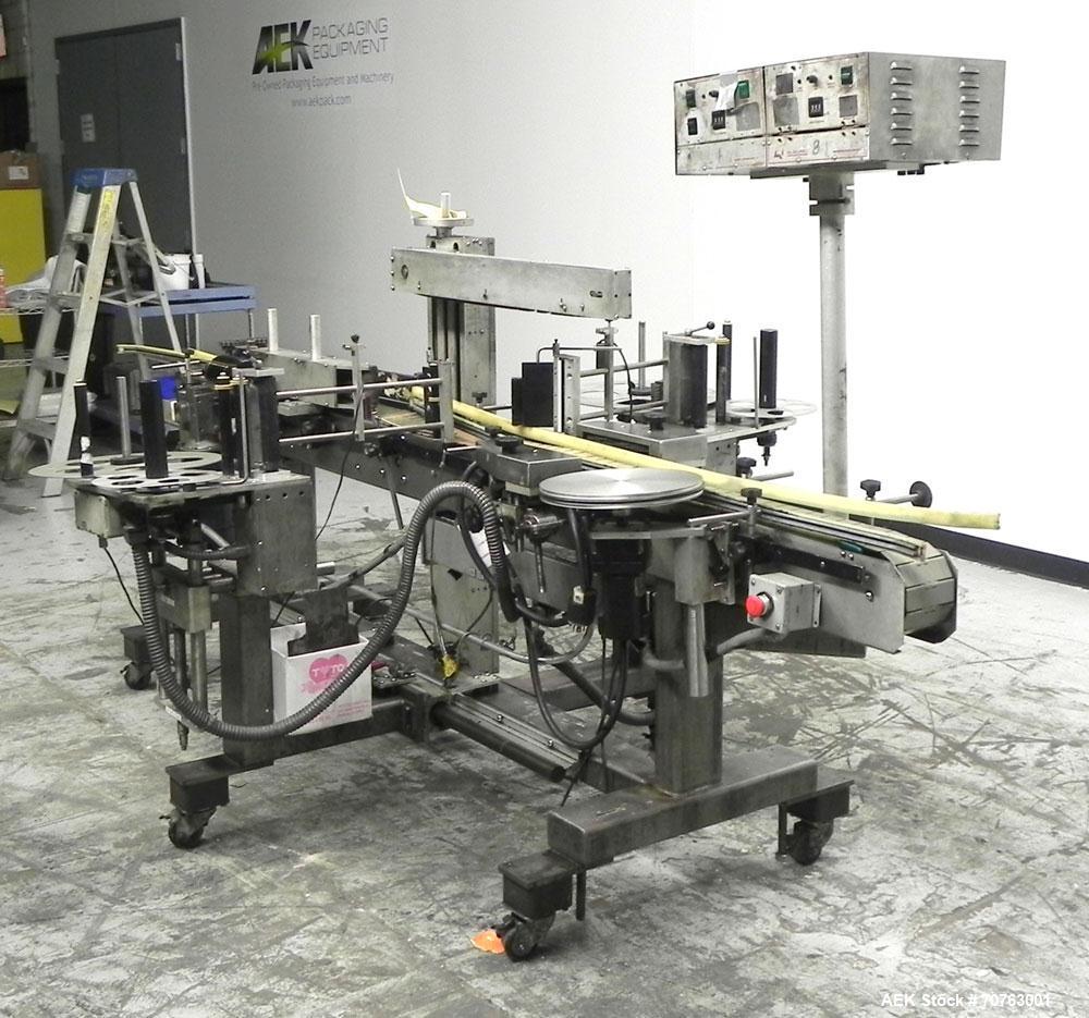 Used Quadrel Versaline 2000 Front Back and Wrap Pressure Senisitve Labeler