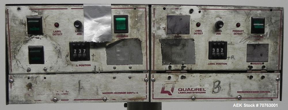 Used Quadrel Versaline 2000 Front Back and Wrap Pressure Senisitve Labeler