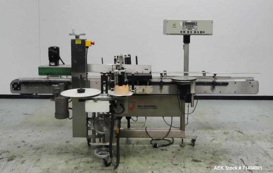 Used Quadrel Double Head Front Back and Wrap Pressure Sensitive Labeler