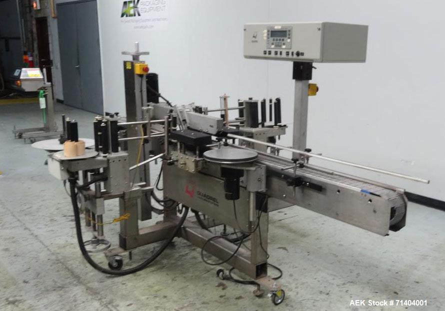 Used Quadrel Double Head Front Back and Wrap Pressure Sensitive Labeler