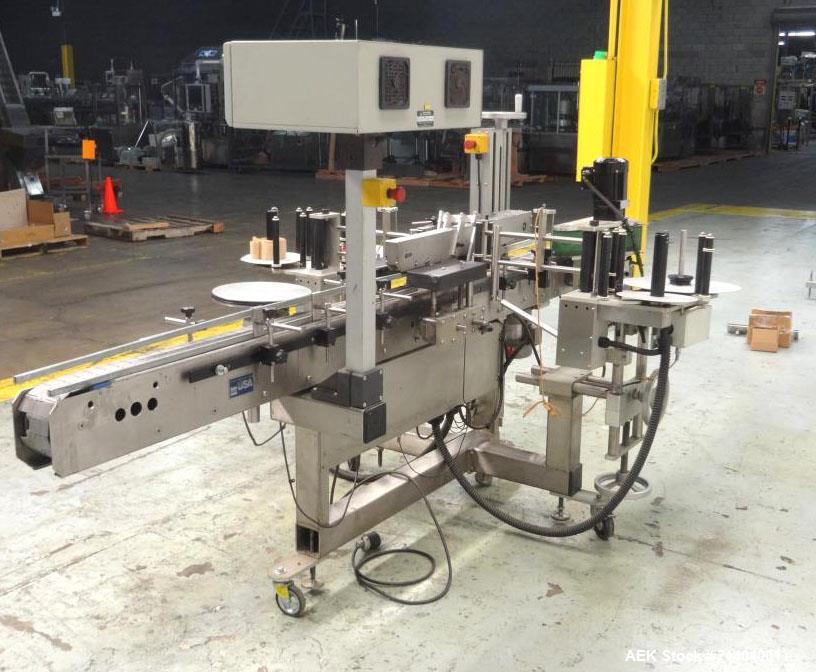 Used Quadrel Double Head Front Back and Wrap Pressure Sensitive Labeler