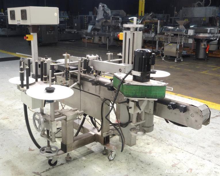 Used Quadrel Double Head Front Back and Wrap Pressure Sensitive Labeler