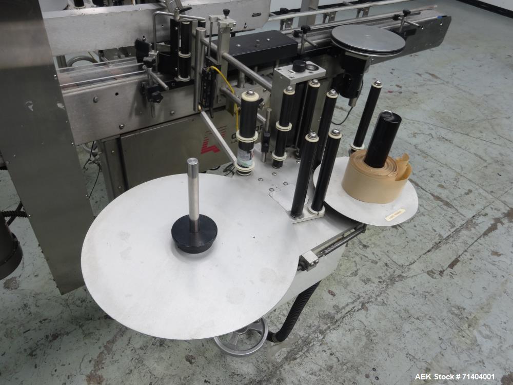 Used Quadrel Double Head Front Back and Wrap Pressure Sensitive Labeler