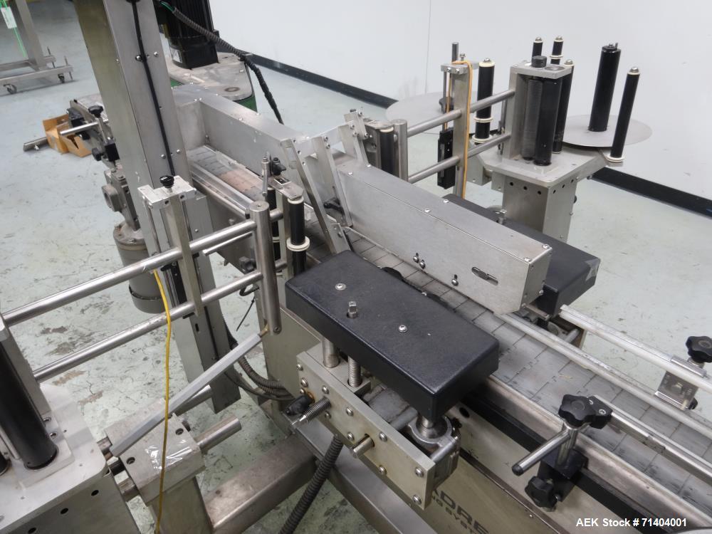 Used Quadrel Double Head Front Back and Wrap Pressure Sensitive Labeler
