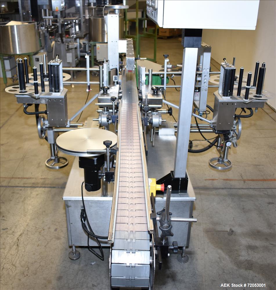 Used Quadrel Front, Back and Wrap Labeler, Model Versaline.