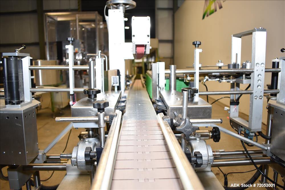 Used Quadrel Front, Back and Wrap Labeler, Model Versaline.