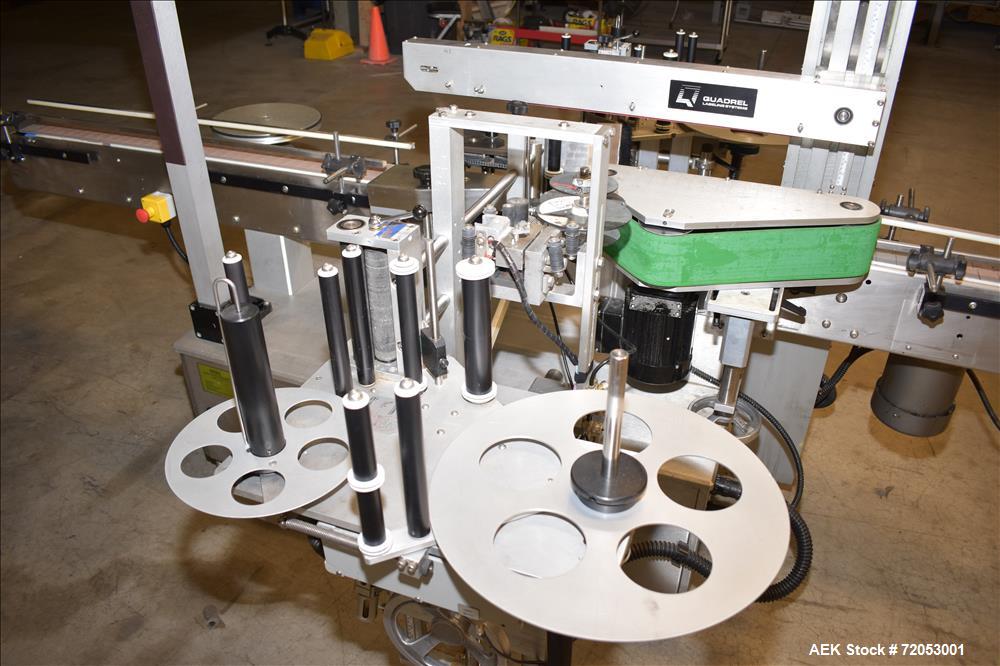 Used Quadrel Front, Back and Wrap Labeler, Model Versaline.