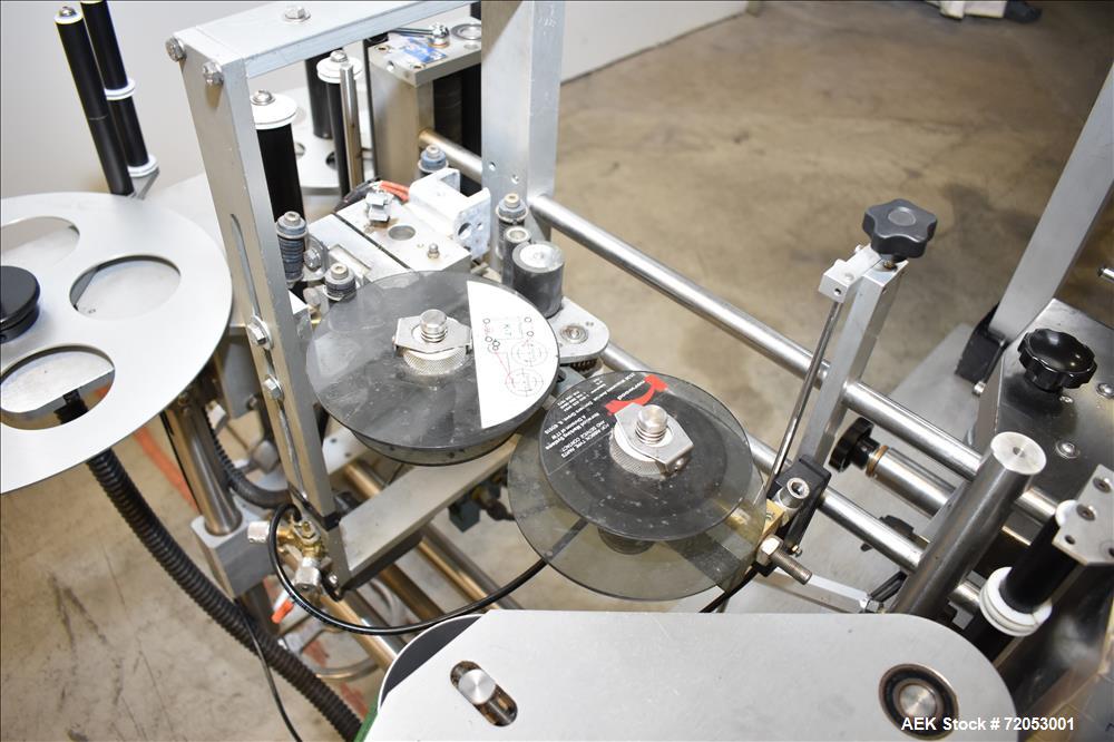 Used Quadrel Front, Back and Wrap Labeler, Model Versaline.