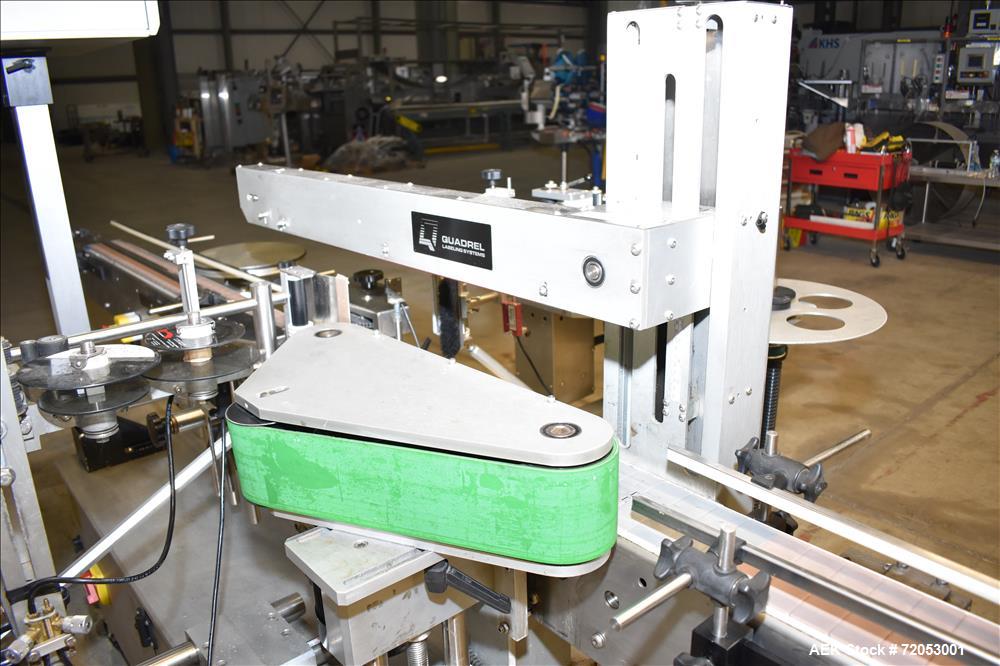 Used Quadrel Front, Back and Wrap Labeler, Model Versaline.