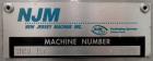 Used New Jersey Machine Front Back and Wraparound Pressure Labeler
