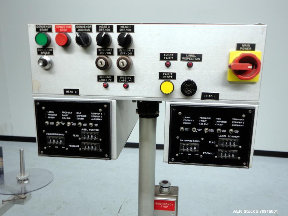 Used Accraply Model 350 PTE Front and Back Tamper Evident Labeler