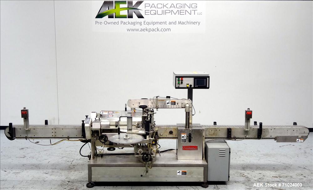 Used Accraply Model 350PW Front and Back Pressure Sensitive Labeler