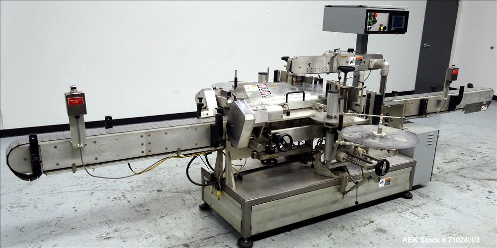 Used- Accraply Model 350PW Front and Back Pressure Sensitive Labeler