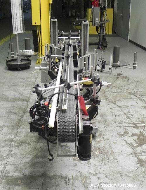 Used Autolabe Model 110S Front & Back Pressure Sensitive Labeling System. Capable of speeds up to 1200" of web speed per minute. Right to left operation. Label size range: (width) 1/4" to 4-1/2" with...