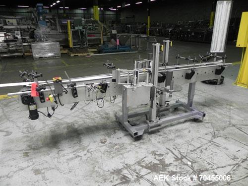 Used Autolabe Model 110S Front & Back Pressure Sensitive Labeling System. Capable of speeds up to 1200" of web speed per minute. Right to left operation. Label size range: (width) 1/4" to 4-1/2" with...