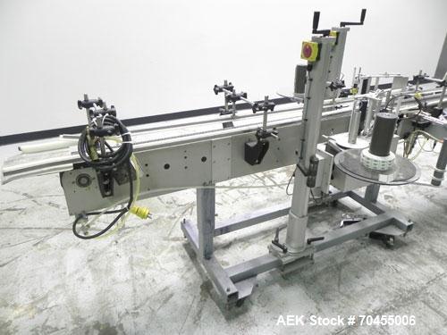 Used Autolabe Model 110S Front & Back Pressure Sensitive Labeling System. Capable of speeds up to 1200" of web speed per minute. Right to left operation. Label size range: (width) 1/4" to 4-1/2" with...