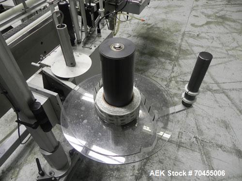 Used Autolabe Model 110S Front & Back Pressure Sensitive Labeling System. Capable of speeds up to 1200" of web speed per minute. Right to left operation. Label size range: (width) 1/4" to 4-1/2" with...
