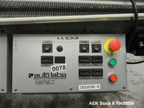 Used Autolabe Model 110S Front & Back Pressure Sensitive Labeling System. Capable of speeds up to 1200" of web speed per minute. Right to left operation. Label size range: (width) 1/4" to 4-1/2" with...