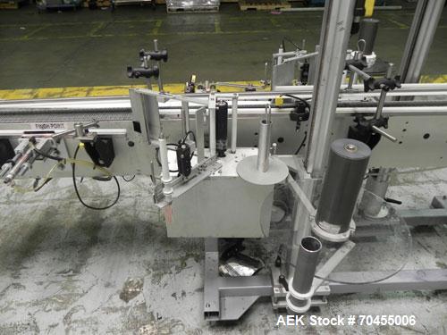 Used Autolabe Model 110S Front & Back Pressure Sensitive Labeling System. Capable of speeds up to 1200" of web speed per minute. Right to left operation. Label size range: (width) 1/4" to 4-1/2" with...