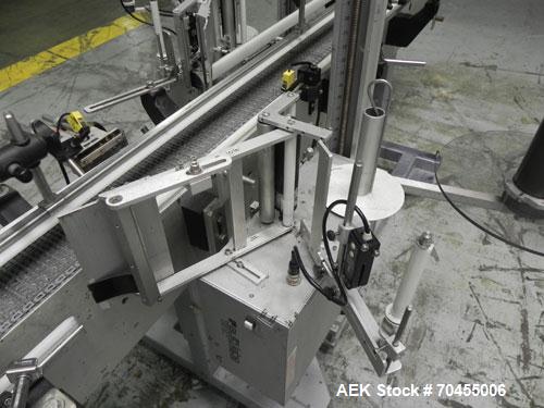 Used Autolabe Model 110S Front & Back Pressure Sensitive Labeling System. Capable of speeds up to 1200" of web speed per minute. Right to left operation. Label size range: (width) 1/4" to 4-1/2" with...