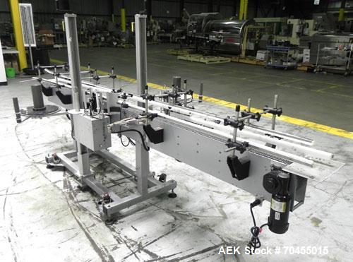 Used Autolabe Model 110S Front & Back Pressure Sensitive Labeling System. Capable of speeds up to 1200" of web speed per minute. Right to left operation. Label size range: (width) 1/4" to 4-1/2" with...