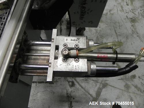 Used Autolabe Model 110S Front & Back Pressure Sensitive Labeling System. Capable of speeds up to 1200" of web speed per minute. Right to left operation. Label size range: (width) 1/4" to 4-1/2" with...