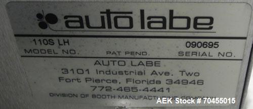 Used Autolabe Model 110S Front & Back Pressure Sensitive Labeling System. Capable of speeds up to 1200" of web speed per minute. Right to left operation. Label size range: (width) 1/4" to 4-1/2" with...