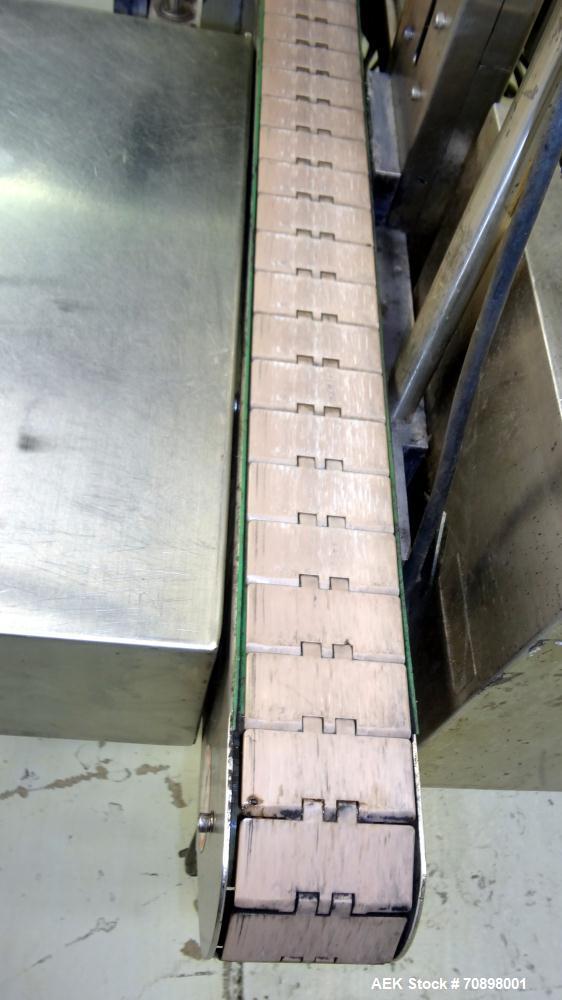 Used CVC 400 II Front and Back Pressure Sensitive Labeler. Capable of up to 250 bottles per minute. Will apply labels in length of " to 6-23/32", product width of 1-3/8" to 7-1/4". Can apply labels f...