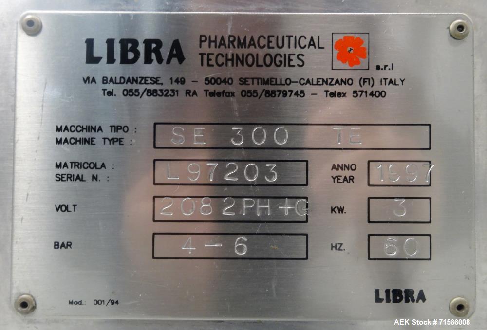 Used Libra (IMA) Model SE300TE Front and Back Pressure Sensitive Tamper Evident