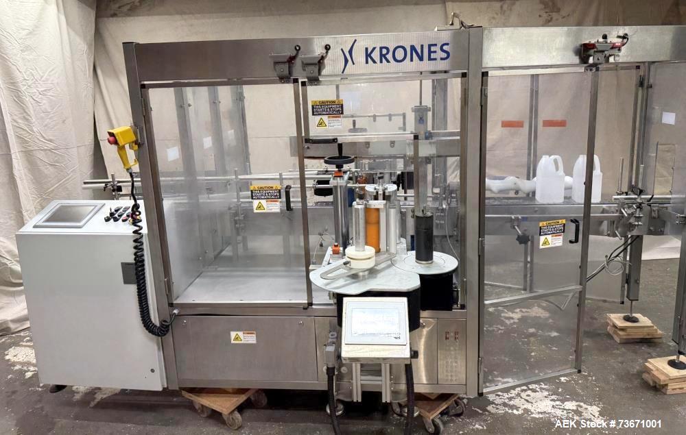 Used Krones K748-107 Pressure Sensitive Front & Back Labeler – High-Speed Bottle Labeling System