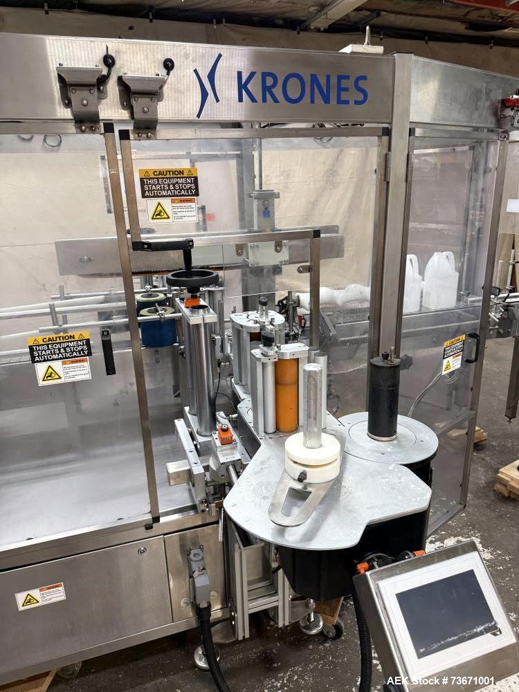 Used Krones K748-107 Pressure Sensitive Front & Back Labeler – High-Speed Bottle Labeling System