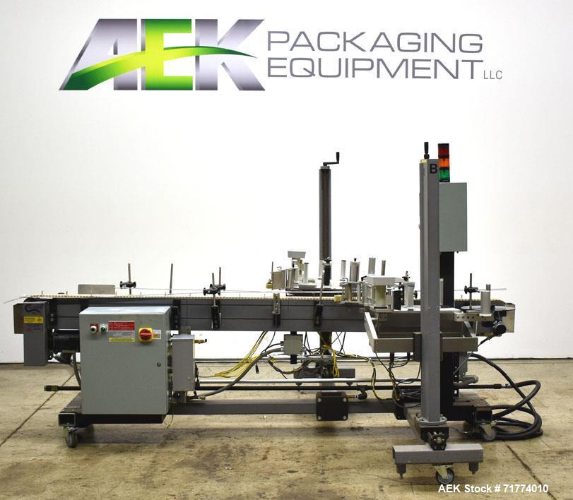 Used Label Aire Tamper Evident Front and Back Labeler/Carton Wafer Sealer.