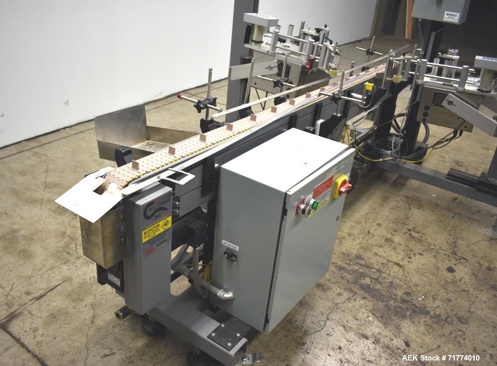 Used Label Aire Tamper Evident Front and Back Labeler/Carton Wafer Sealer.