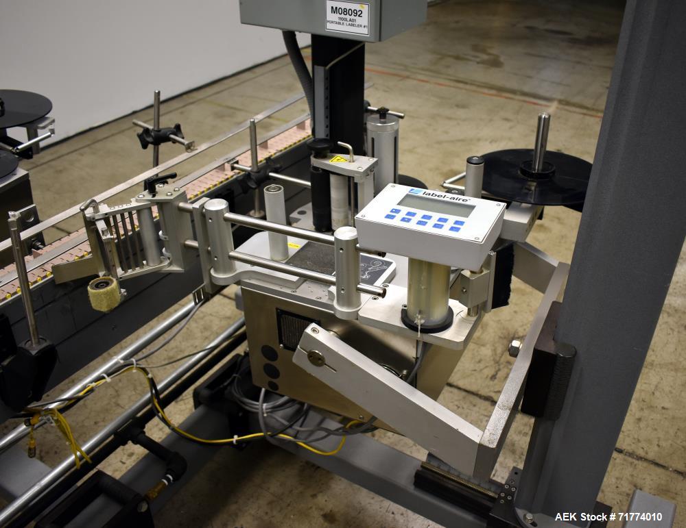 Used Label Aire Tamper Evident Front and Back Labeler/Carton Wafer Sealer.