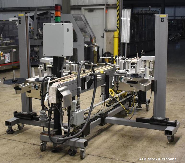 Used Label Aire Tamper Evident Front and Back Labeler/Carton Wafer Sealer.